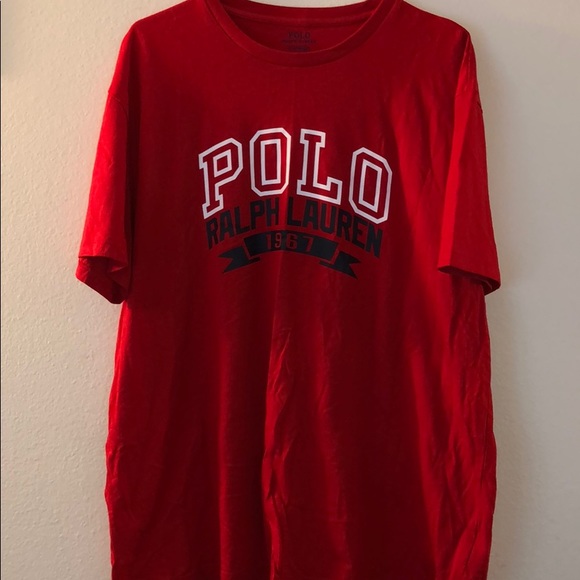 polo ralph lauren red t shirt